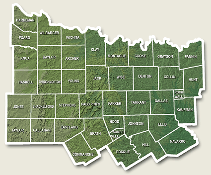 north texas map